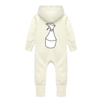 Nettoyage Nettoyage Nettoyage dame balai wischmop73 - Grenouillère à capuche bio en molleton Bébé - vanille - Dos