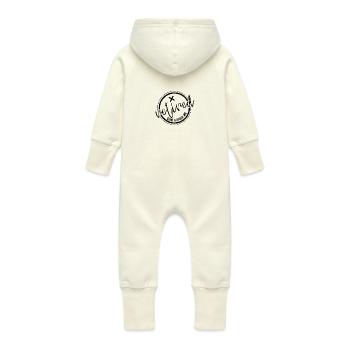 pension - Baby Organic Sweat Overalls With Hood - vanilla - Back