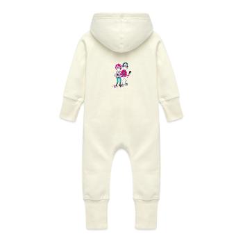 Digitalisierung - Baby Bio Sweat Overall mit Kapuze - Vanille-Milchshake - Hinten