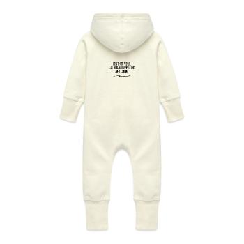 sarkastisch - Baby Bio Sweat Overall mit Kapuze - Vanille-Milchshake - Hinten