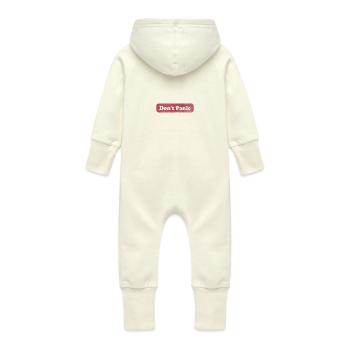 Don't Panic - Hitchhiker - Baby Bio Sweat Overall mit Kapuze - Vanille-Milchshake - Hinten