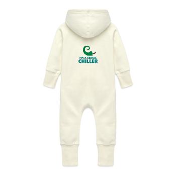 Je suis un refroidisseur de série - Grenouillère à capuche bio en molleton Bébé - vanille - Dos