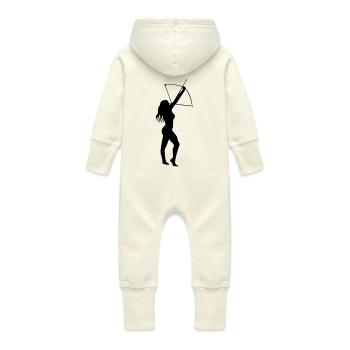 Archery eu - Baby Organic Sweat Overalls With Hood - vanilla - Back