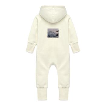 Lost in Japan - S. Mendes - Baby Organic Sweat Overalls With Hood - vanilla - Back