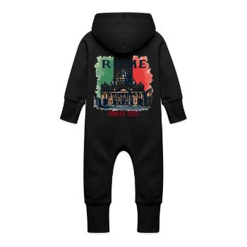 Jubilé de Rome Pèlerin de l’Espérance 2025, Vatican v1 - Grenouillère à capuche bio en molleton Bébé - vanille - Dos