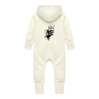 canal de Venise - Grenouillère à capuche bio en molleton Bébé - vanille - Dos