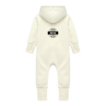 Priest Priester Prêtre Religion Cross Croix God - Baby Organic Sweat Overalls With Hood - vanilla - Back