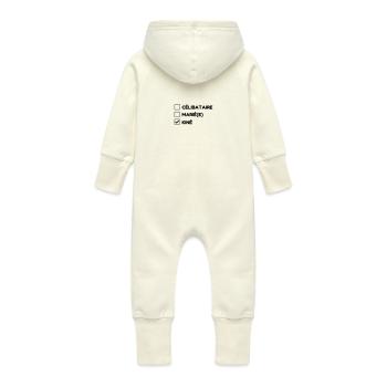 Krankengymnast / Krankengymnastin / Physio / - Baby Bio Sweat Overall mit Kapuze - Vanille-Milchshake - Hinten