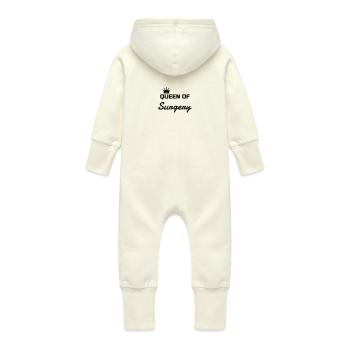 Arzt / Medizin / Chirurg / Chirurgie - Baby Bio Sweat Overall mit Kapuze - Vanille-Milchshake - Hinten