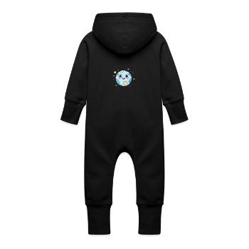 Erde - Baby Bio Sweat Overall mit Kapuze - Vanille-Milchshake - Hinten