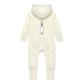 Bowling Pin - Grenouillère à capuche bio en molleton Bébé - vanille - Dos