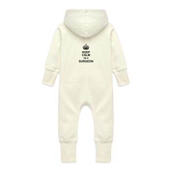 Doctor Arzt Surgeon Chirurg Surgery Chirurgie - Baby Organic Sweat Overalls With Hood - vanilla - Back