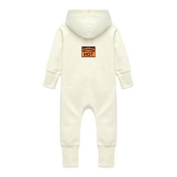 avertissement chaud - Grenouillère à capuche bio en molleton Bébé - vanille - Dos