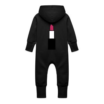Rouge à lèvres Lèvres - Grenouillère à capuche bio en molleton Bébé - vanille - Dos