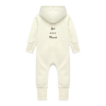 GERADE VERHEIRATET. ES LEBE DIE MARYS. JUNGGESELLINNENABSCHIED - Baby Bio Sweat Overall mit Kapuze - Vanille-Milchshake - Hinten