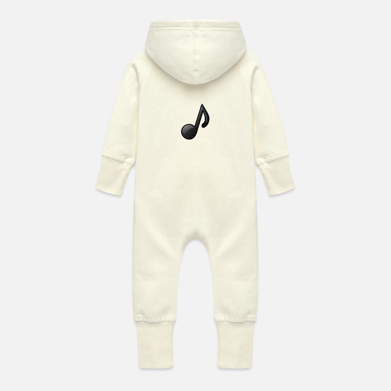 Musiknote - Baby Bio Sweat Overall mit Kapuze - Vanille-Milchshake