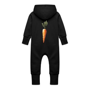 Carotte - Grenouillère à capuche bio en molleton Bébé - vanille - Dos