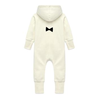 Fliege - Baby Organic Sweat Overalls With Hood - vanilla - Back