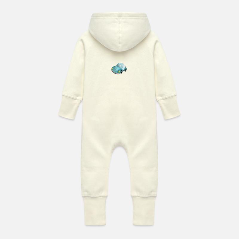 Auto - Baby Bio Sweat Overall mit Kapuze - Vanille-Milchshake