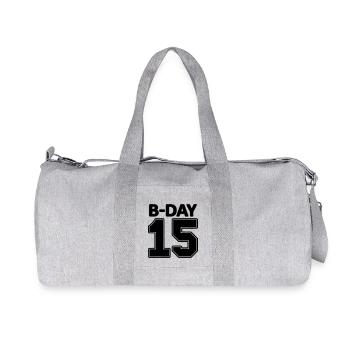 15 ans / numéro numéro 15 anniversaire du Collège - Sac de sport en toile recyclée Stanley/Stella - gris chiné - Devant