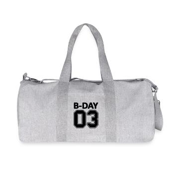 3. Geburtstag Bday 03 Zahl Zahlen Nummer Trikot - Recycelte Canvas-Sporttasche von Stanley/Stella - Grau meliert - Vorne