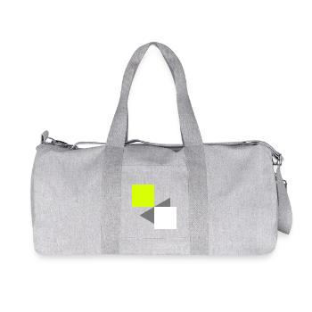 Abstrakte Quadrate - Recycelte Canvas-Sporttasche von Stanley/Stella - Grau meliert - Vorne