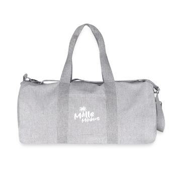 Malle Modus Spruch - Recycelte Canvas-Sporttasche von Stanley/Stella - Grau meliert - Vorne