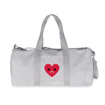 trauriges Herz emoji - Recycelte Canvas-Sporttasche von Stanley/Stella - Grau meliert - Vorne