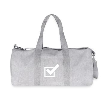 Tick Tick icon - Recycled Canvas Sports Bag by Stanley/Stella - heather grey - Front