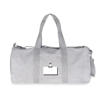 namensschild leer - Recycelte Canvas-Sporttasche von Stanley/Stella - Grau meliert - Vorne