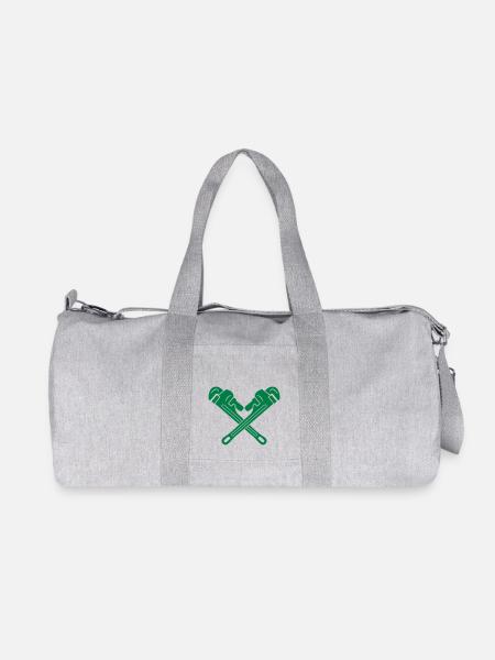 Symbol für Klempnerdienste, Symbol für Rohrzange - Recycelte Canvas-Sporttasche von Stanley/Stella - Grau meliert