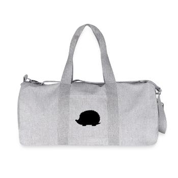 Hedgehog silhouette idea gift animal small - Recycled Canvas Sports Bag by Stanley/Stella - heather grey - Front