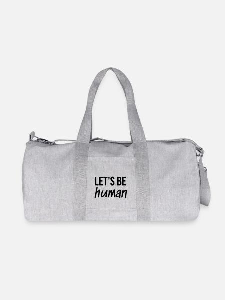 Let's be Human - Recycelte Canvas-Sporttasche von Stanley/Stella - Grau meliert
