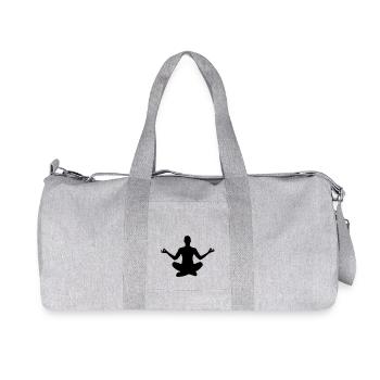 Yoga pose silhouette - Recycled Canvas Sports Bag by Stanley/Stella - heather grey - Front