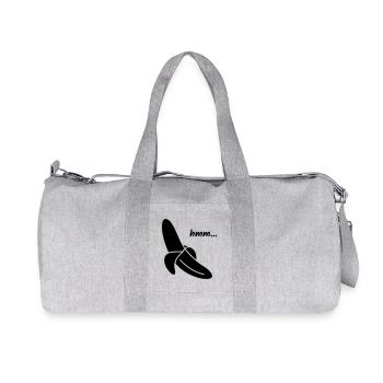 Hmm Yummy Banana Gift - Recycled Canvas Sports Bag by Stanley/Stella - heather grey - Front