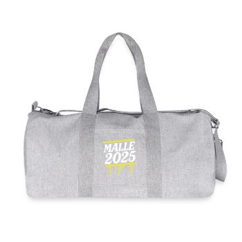 Malle 2025 Mallorca Urlaub - Recycelte Canvas-Sporttasche von Stanley/Stella - Grau meliert - Vorne
