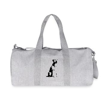 hund - Recycelte Canvas-Sporttasche von Stanley/Stella - Grau meliert - Vorne