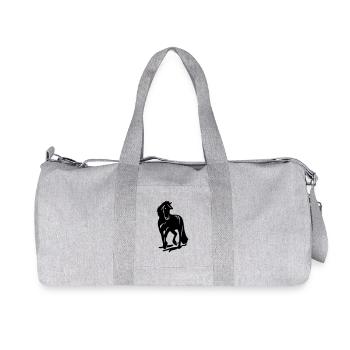 Friesenpferd - Recycelte Canvas-Sporttasche von Stanley/Stella - Grau meliert - Vorne