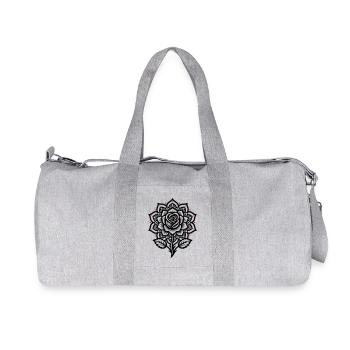 Rose Mandala - Sac de sport en toile recyclée Stanley/Stella - gris chiné - Devant