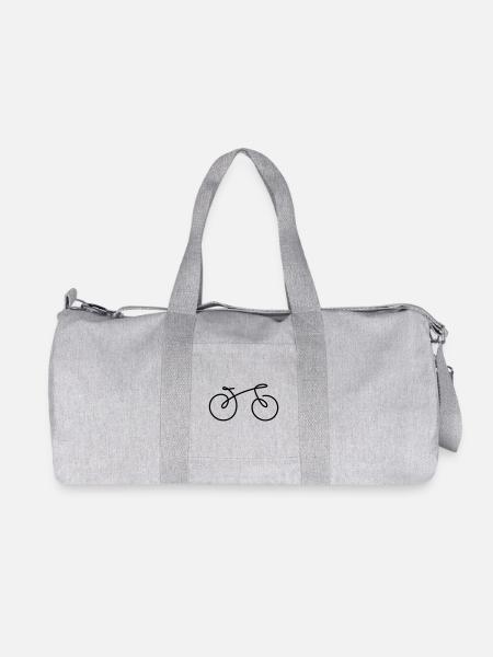 Vélo à roues de vélo (couleur changeable, personnaliser) - Sac de sport en toile recyclée Stanley/Stella - gris chiné