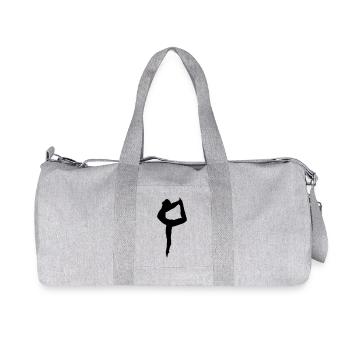 Ballett tanzen Idee Geschenk Hobby Sport dehnen - Recycelte Canvas-Sporttasche von Stanley/Stella - Grau meliert - Vorne