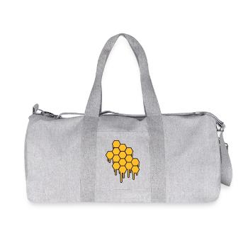Honeycombs Pattern - Recycelte Canvas-Sporttasche von Stanley/Stella - Grau meliert - Vorne
