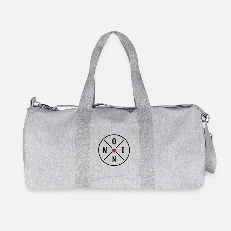 Moin Herz - Recycelte Canvas-Sporttasche von Stanley/Stella - Grau meliert