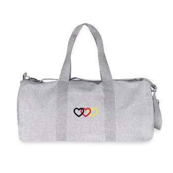 Herzen Deutschland - Recycelte Canvas-Sporttasche von Stanley/Stella - Grau meliert - Vorne
