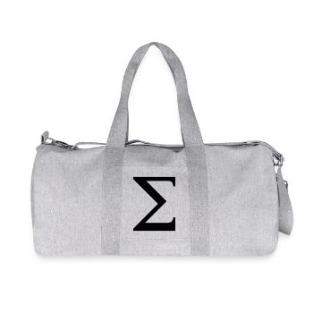 Sigma greek alphabet - Recycled Canvas Sports Bag by Stanley/Stella - heather grey - Front