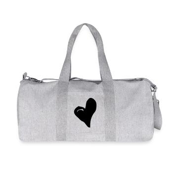 herz - Recycelte Canvas-Sporttasche von Stanley/Stella - Grau meliert - Vorne