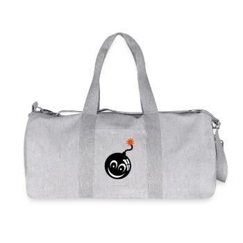 smiley Bombe Bombe Docht 907 - Recycelte Canvas-Sporttasche von Stanley/Stella - Grau meliert - Vorne