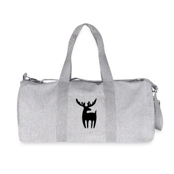 Rentier Weihnachten Geschenk - Recycelte Canvas-Sporttasche von Stanley/Stella - Grau meliert - Vorne