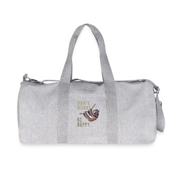 Paresseux chill sleep Slow happy humour fun nerd - Sac de sport en toile recyclée Stanley/Stella - gris chiné - Devant