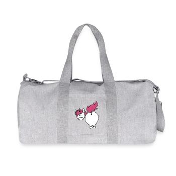 unicorn butt - Recycled Canvas Sports Bag by Stanley/Stella - heather grey - Front